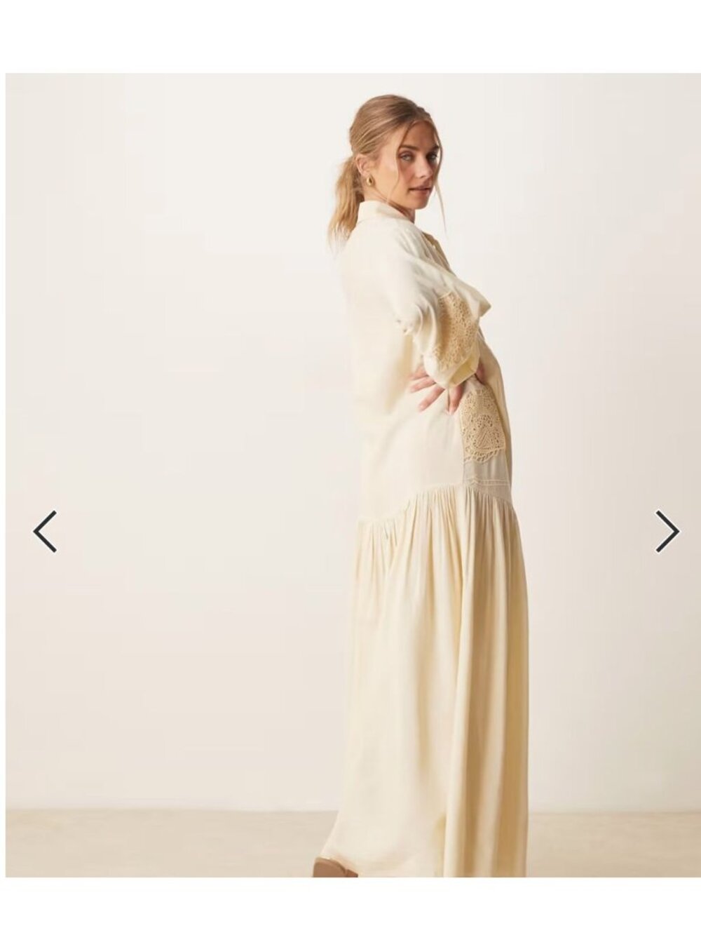 Asos oversized shirtdress with volume sleeve and cutwork - Picture 2 of 10